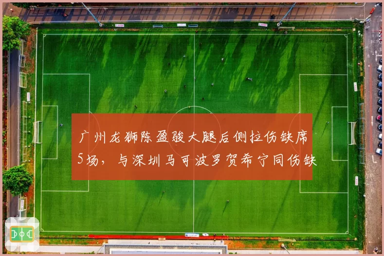 广州龙狮陈盈骏大腿后侧拉伤缺席5场，与深圳马可波罗贺希宁同伤缺阵2场对比
